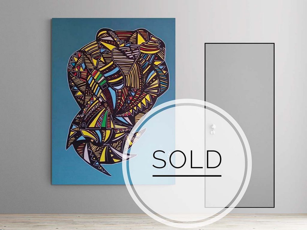 "Cobra and the Birds" - 145 x 195 cm - Ali Görmez Pop Art