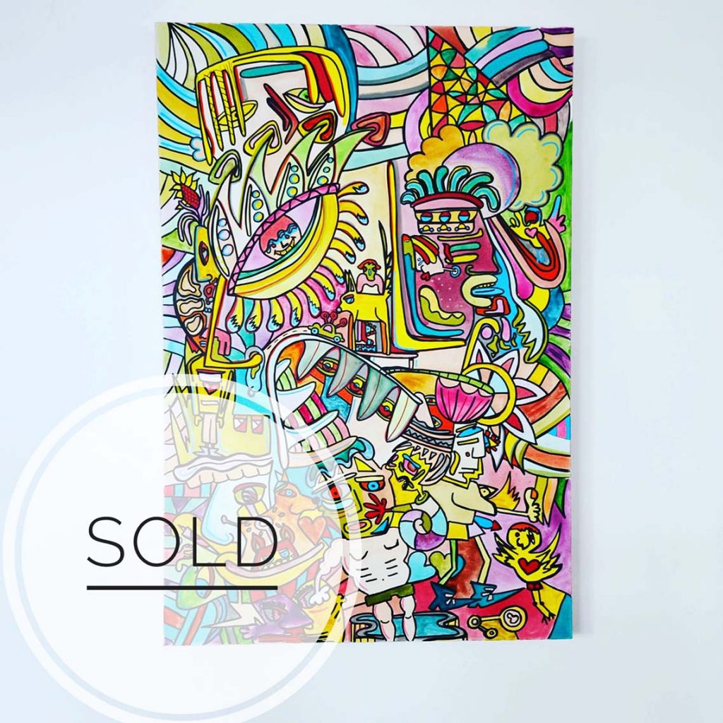 "Faces of Life" - 80 x 120cm - Ali Görmez Pop Art