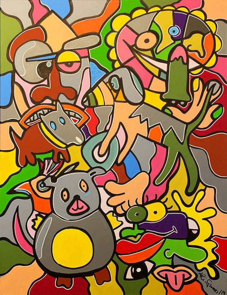 POP Art Gemälde "A matter of a point of view" des Künstlers Ali Görmez