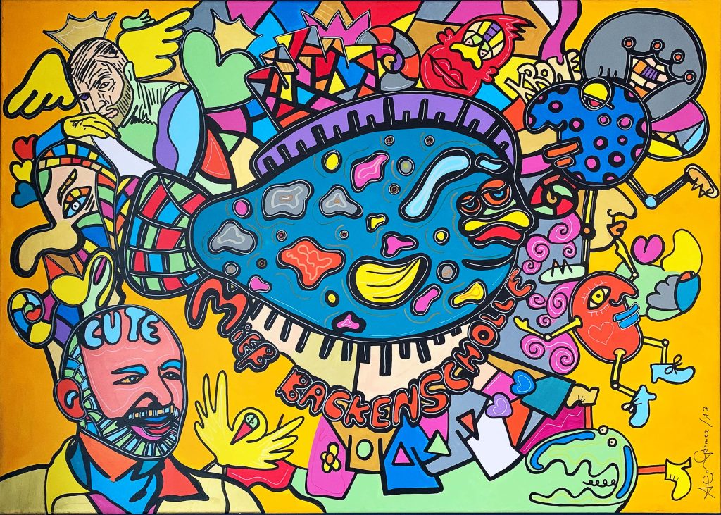 POP Art Gemälde "A matter of a point of view" des Künstlers Ali Görmez